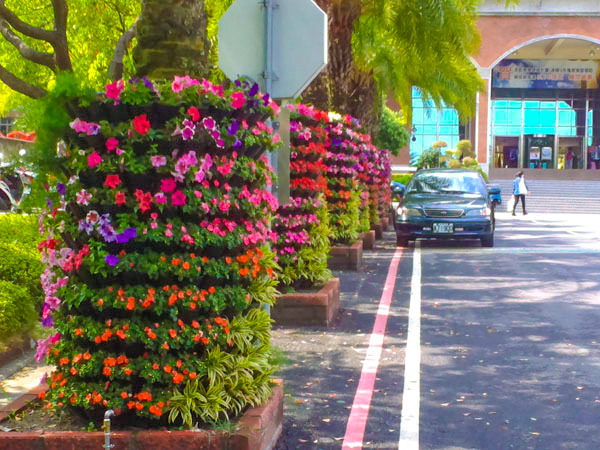 花牆 花柱 植生牆 綠牆 公共綠化 台中綠牆