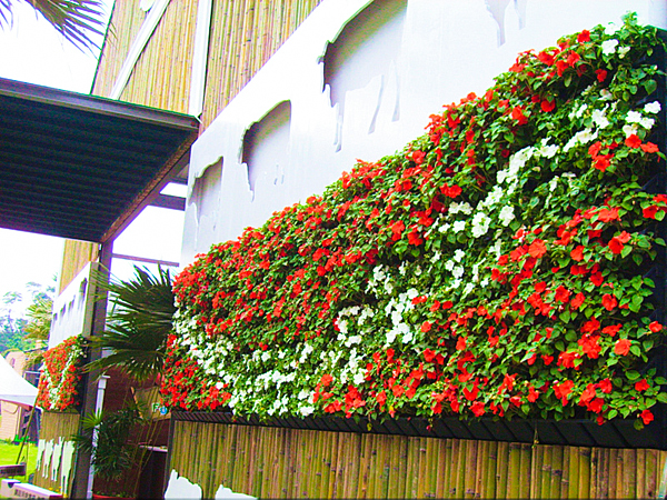 花牆 花柱 植生牆 綠牆 公共綠化 台中綠牆