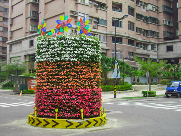 花牆 花柱 植生牆 綠牆 公共綠化 台中綠牆