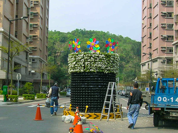 花牆 花柱 植生牆 綠牆 公共綠化 台中綠牆